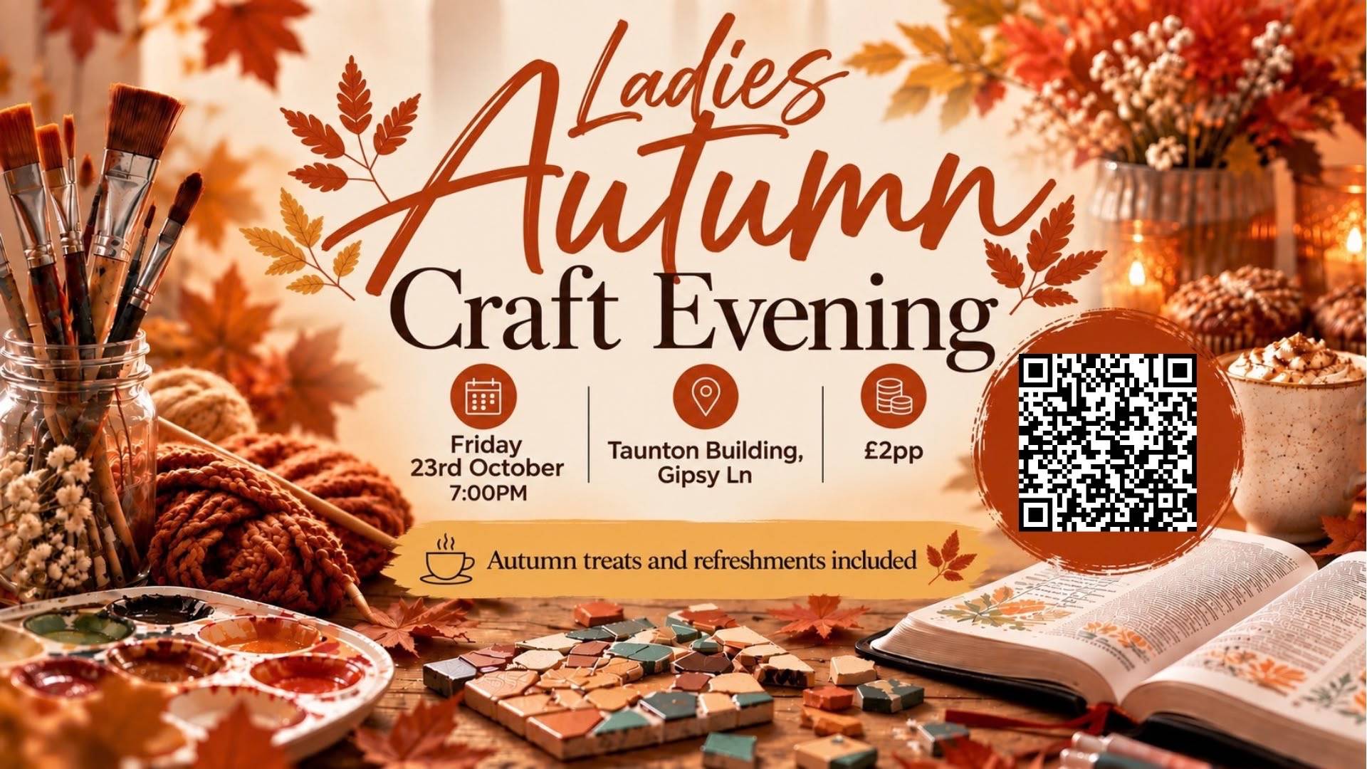 Ladies Autumn Craft Evening at Christ Central Church Taunton
